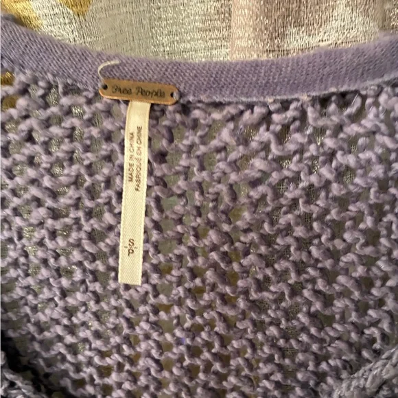 Free People Purple Textured Knit Top - Picture 2 of 4